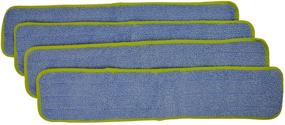 img 2 attached to 🌿 CleanAide 24 Inches Green Microfiber Wet Mop Pad Refill - Pack of 4: High-Quality, Efficient and Durable