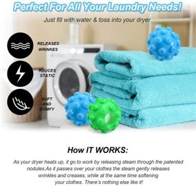 img 1 attached to 🔴 Efficient Reusable Steamer Dryer Balls: Soften Clothes, Reduce Static & Wrinkles