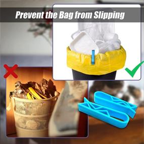 img 2 attached to Qaxlry Garbage Bin Clip: 10PCS Anti-Slip Trash Can Clamp for Rubbish Bag & Waste Basket