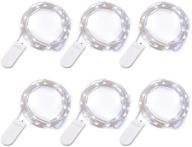 🧚 tingmiao cool white fairy string lights - battery operated firefly lights for christmas diy decoration wedding party - 6 pack логотип