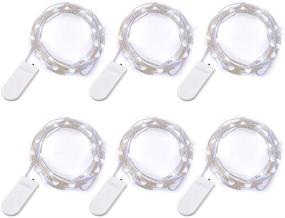 img 4 attached to 🧚 TingMiao Cool White Fairy String Lights - Battery Operated Firefly Lights for Christmas DIY Decoration Wedding Party - 6 Pack