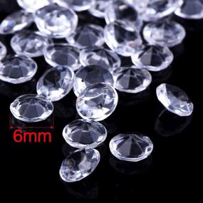 img 2 attached to 💎 Enhance Your Special Occasions with Blulu 2000 Pack 6 mm Clear Acrylic Diamond Scatters: Wedding Party Crystal Table Confetti