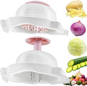 img 4 attached to 🔪 Pink Food Safety Holder Mandoline Slicing Tool - Finger Guard for Efficient Slicing and Cutting, Ideal for Mandoline Slicer Grater