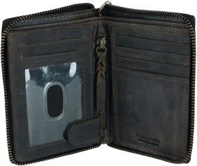 img 2 attached to 🧳 Premium CTM Hunter Leather Zip Around Bifold Wallet: Sleek Design and Organizational Excellence