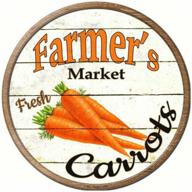 🥕 intelligent blond farmer's organic circle carrots logo