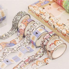 img 2 attached to 🐱 Sodagreen Kawaii Animal Washi Tape - 18 Rolls: Cat, Corgi Dog, Bunny Designs for Bullet Journal, Crafts, Holiday Decoration