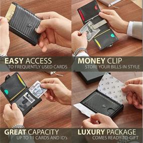 img 3 attached to 💼 Streamlined Graphite Slim Wallet: A Stylish Solution for Minimalist Men