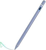 apple ipad compatible active stylus pens: 🖊️ rechargeable fine point for touch screens - blue logo