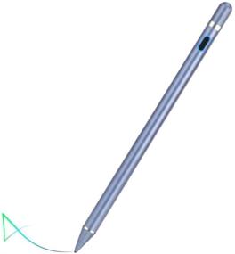 img 1 attached to Apple iPad Compatible Active Stylus Pens: 🖊️ Rechargeable Fine Point for Touch Screens - Blue