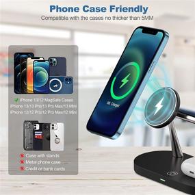img 3 attached to 🔌 4 in 1 Magnetic Wireless Charger: Fast Charging Station for iPhone 13/12, iWatch 7/SE, Airpods 2/Pro