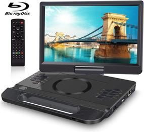 img 4 attached to 📀 FANGOR 13.3 Inch Portable Blu-ray Player - 12" HD Swivel Screen, 5 Hours Battery, Remote Control, HDMI/AV In/Out, Multi-Media Player, USB/SD Card, Last Memory, Region Free