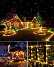 img 2 attached to 🎉 Enhance Outdoor Ambiance with Waterproof Battery Operated LED Rope Lights - 33Ft Warm White String Lights with Remote Control - Ideal for Patio Parties and Christmas Decor