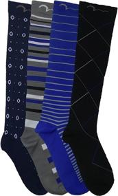 img 3 attached to 🧦 Classic Designs Compression Socks: 4 Pairs for Men and Women, 15-20mmHg Graduated Support