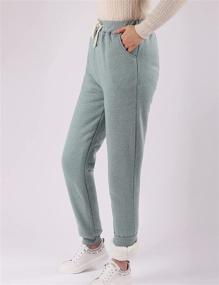 img 2 attached to 🔥 PEHMEA Women's Sherpa Lined Fleece Joggers: Stay Warm and Stylish During Athletic Workouts