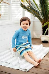 img 1 attached to 👶 VAENAIT BABY 2-7T: UV Protection Swim Set for Kids - Quick Dry Rashguard Swim Top & Board Shorts
