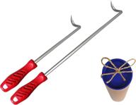 🐷 food flipper & turners – pigtail flipper set: 16" and 12" bbq meat turners logo