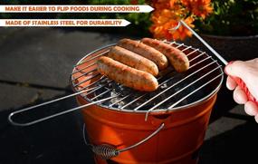 img 1 attached to 🐷 Food Flipper & Turners – Pigtail Flipper Set: 16" and 12" BBQ Meat Turners