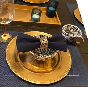 img 2 attached to Handmade Gold Napkin Rings Set of 12 for Thanksgiving, Christmas, Dinner Parties, Dining Table Decoration - SKAVIJ Napkin Holder