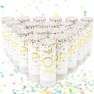 🌈 colorful blast: rainbow confetti party poppers (20 pack) logo