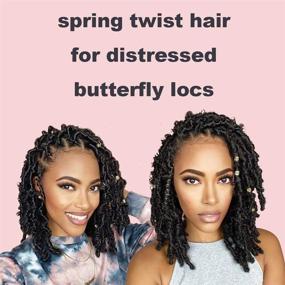 img 3 attached to 🔥 8-Inch Crochet Braids for Black Women - Ombre Red Spring Twists, Passion Twist, Water Wave - Perfect for Butterfly Locs, Nubian Twist - 110g Braiding Hair Extensions (Pack of 4, T1B-350)