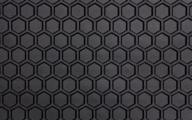 intro-tech hexomat front row custom floor mats for chevrolet van - full size models - black rubber-like compound logo