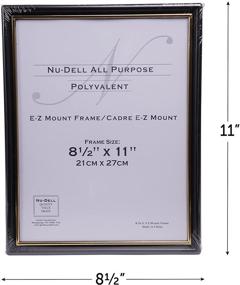 img 2 attached to 🖼️ NuDell EZ Mount Economy Document Frame Plastic Face, Black with Gold Trim - 8.5"x 11