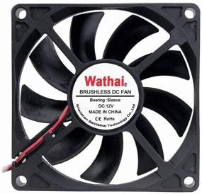 img 4 attached to 🌀 Wathai 80mm 12V 2Pin DC Brushless Cooling Case Fan - Efficient Radiator Cooler for Optimal Temperature Control