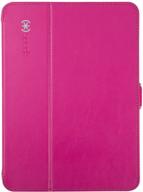 speck products style folio case and stand for samsung galaxy tab 4 10.1 - fuchsia pink/nickel grey: stylish protection for your tablet logo