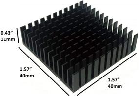 img 2 attached to Easycargo 24pcs 40mm Heatsink for Efficient Cooling of 3D Printers, Nema 17, and TEC1-12706 Peltier Coolers - Black (40x40x11mm)