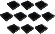 easycargo 24pcs 40mm heatsink for efficient cooling of 3d printers, nema 17, and tec1-12706 peltier coolers - black (40x40x11mm) logo