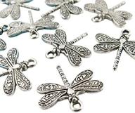 antique silver dragonfly charms ns683 logo