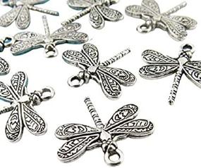 img 2 attached to Antique Silver Dragonfly Charms NS683