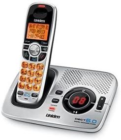 img 2 attached to 📞 Uniden DECT1580 DECT 6.0 Серебристая беспроводная цифровая система с функцией записи сообщений и функцией идентификации вызовов: оставайтесь на связи с превосходной четкостью и удобством.