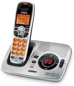 img 1 attached to 📞 Uniden DECT1580 DECT 6.0 Серебристая беспроводная цифровая система с функцией записи сообщений и функцией идентификации вызовов: оставайтесь на связи с превосходной четкостью и удобством.