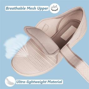 img 1 attached to 👟 Comfortable and Stylish Women's Slippers with Adjustable Closures and Breathable Sneaker Design – Perfect for All-Day Wear