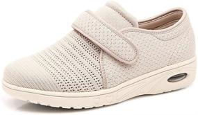 img 4 attached to 👟 Comfortable and Stylish Women's Slippers with Adjustable Closures and Breathable Sneaker Design – Perfect for All-Day Wear