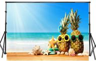 🍍 sensfun 7x5ft пляжный ананасовый фон для фотографии, гавайская морская обстановка, ананасы, морская звезда, летняя вечеринка, фон для фото, детский душ, фруктовый торт, столик для фото, баннер для фотокабины, реквизит для фотосессии (wp141) логотип