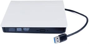 img 2 attached to 📀 Portable USB 3.0 External DVD CD ROM Drive for Dell XPS Ultrabook Laptop - 8X DVD-RW, 24X CD-R Reader