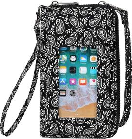 img 4 attached to 👜 Lam Gallery Fashion Crossbody Phone Purse: Stylish Women's Holder Wallet Clutch Cloth Wristlet Handbag