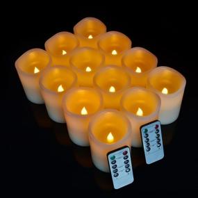 img 4 attached to Vickiss Flameless Candles LED Candles Set Of 12 (D:3&#34