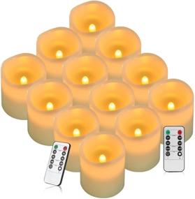 img 1 attached to Vickiss Flameless Candles LED Candles Set Of 12 (D:3&#34