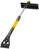 greatcool 35&#34; extendable car snow brush with squeegee and ice scraper, 360 degree rotation, scratch-free snow removal broom tool shovel mover, foam grip for windshield, suv, truck, auto logo