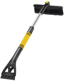 img 4 attached to GreatCool 35&#34; Extendable Car Snow Brush with Squeegee and Ice Scraper, 360 Degree Rotation, Scratch-Free Snow Removal Broom Tool Shovel Mover, Foam Grip for Windshield, SUV, Truck, Auto