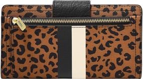 img 3 attached to 👜 Fossil Logan RFID Clutch in Brown – Women's Handbags, Wallets, Clutches & Evening Bags