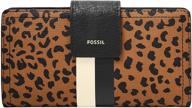 👜 fossil logan rfid сумочка-клатч в коричневом цвете - женские сумки, кошельки, клатчи и вечерние сумки. логотип