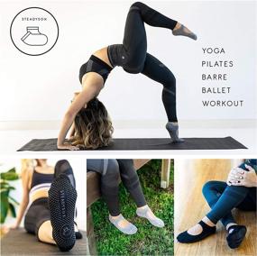 img 3 attached to 🧦 Non-Slip Grip Yoga Socks for Women - SteadySox, ideal for Pilates, Barre, Hospital, Dance & Workouts