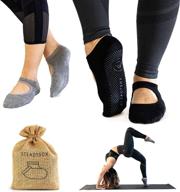 🧦 non-slip grip yoga socks for women - steadysox, ideal for pilates, barre, hospital, dance & workouts логотип