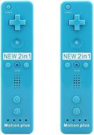 🎮 sibiono wii remote motion plus controller (2-packs) for nintendo wii & wii u gamepads - blue logo