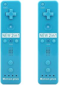 img 4 attached to 🎮 SIBIONO Wii Remote Motion Plus Controller (2-Packs) for Nintendo Wii & Wii U Gamepads - Blue