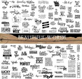 img 4 attached to 💌 Doraking 90PCS Vintage Nice Words Sentences Sweet Happiness Stickers - Perfect for Laptop, Scrapbook, Windows & Decoration - No-Repeat Retro Words Stickers by Doraking